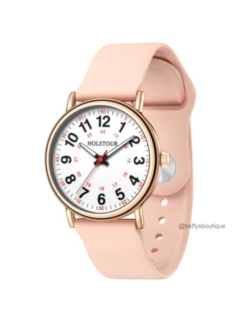 Nurse Watch Quartz Analog 38mm Silicone Band Water Resistant Medical